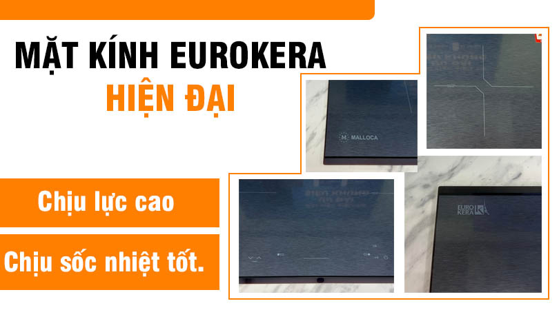 Bếp từ Malloca MH-02IS - Mặt kính Eurokera